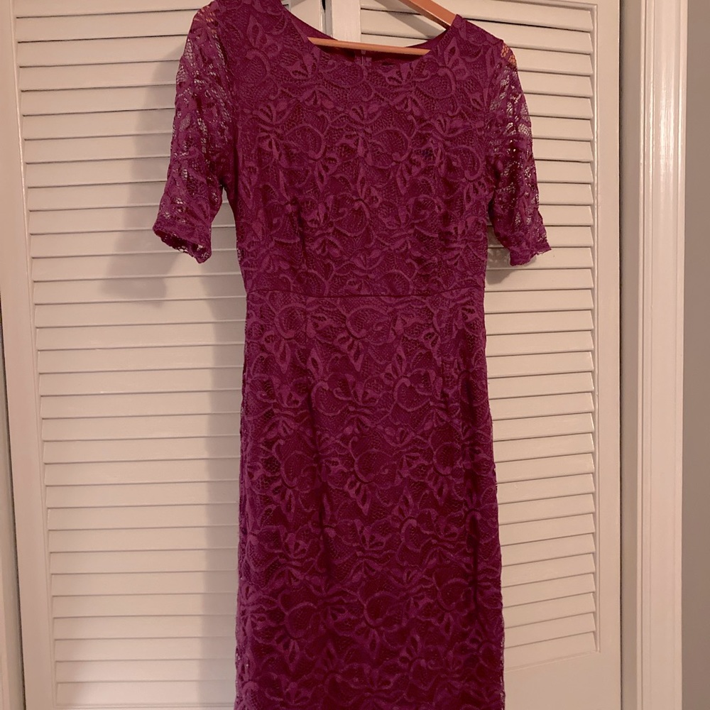 Enfocus Studios Fuchsia Lace Dress size 10